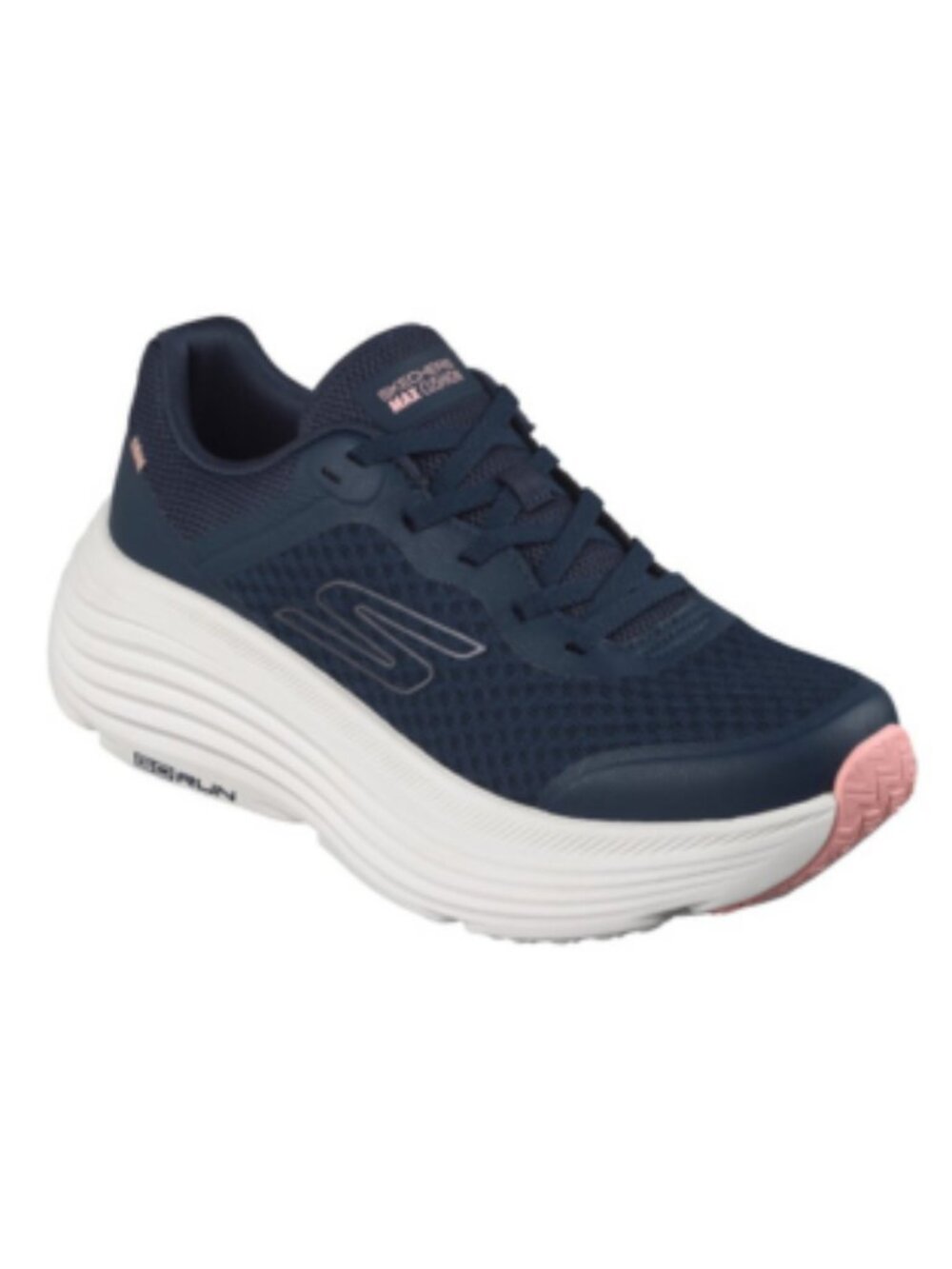 Skechers Women’s Max Cushioning Endeavour - Navy / Pink - Vegan Sneakers - Picture 2 of 4